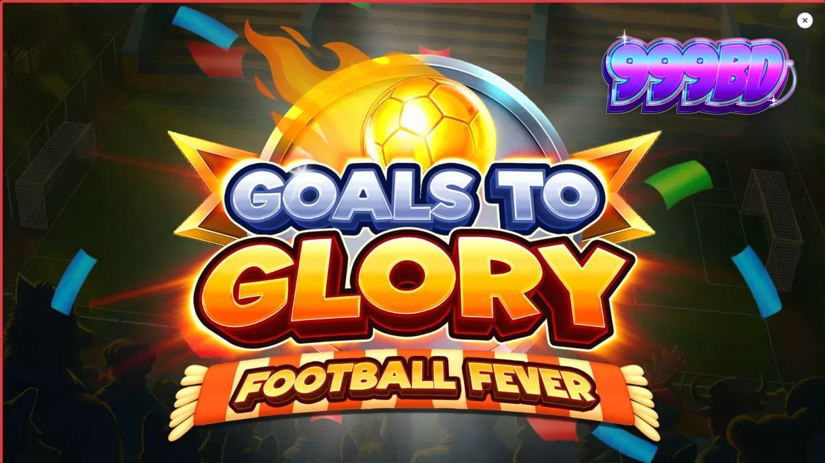 Goals to Glory Football Fever স্লট গেমের একটি রঙিন এবং প্রাণবন্ত দৃশ্য